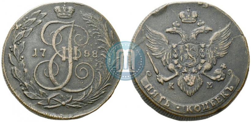 Picture 5 kopecks 1788 year КМ 