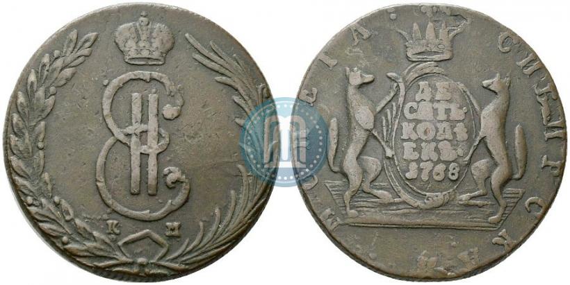 Picture 10 kopecks 1768 year КМ 