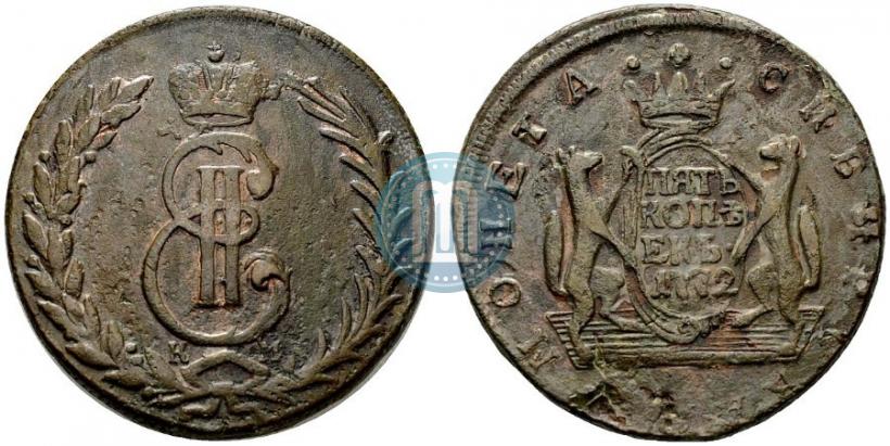 Фото 5 копеек 1772 года КМ 