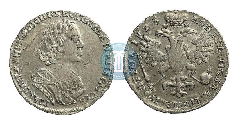 Фото Полтина 1725 года  "Портрет в античных доспехах"