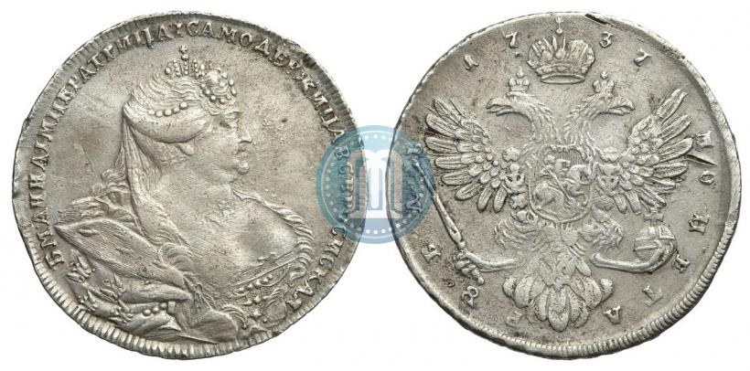 Picture 1 rouble 1737 year  "Moscow type"