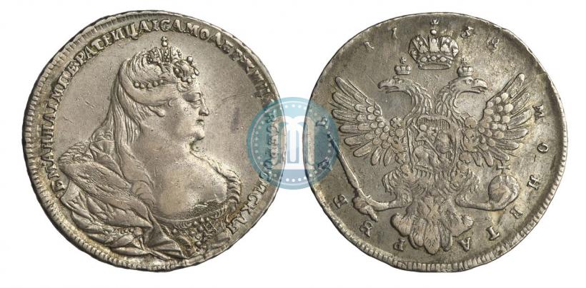 Picture 1 rouble 1738 year  "Moscow type"