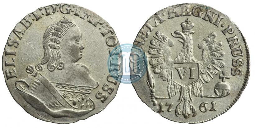 Picture 6 groszy 1761 year  