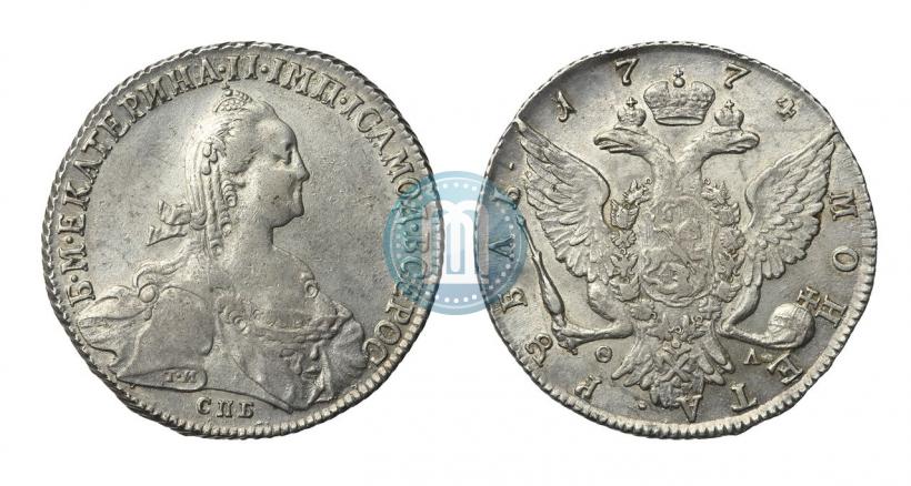 Picture 1 rouble 1774 year СПБ-ФЛ 