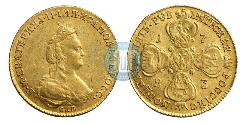 Picture 5 roubles 1783 year СПБ 