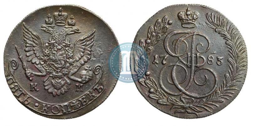Picture 5 kopecks 1783 year КМ 