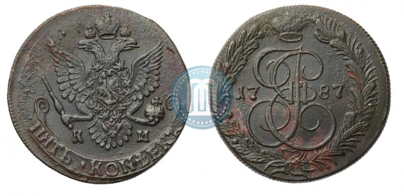 Picture 5 kopecks 1787 year КМ 
