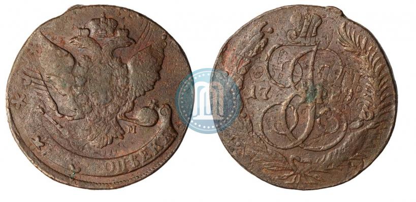 Picture 5 kopecks 1789 year ММ 