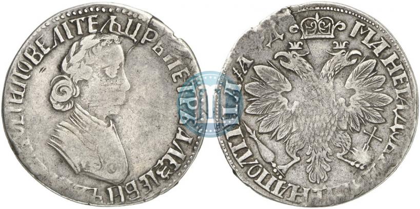 Фото Полтина 1704 года  "Портрет работы Ф. Алексеева"