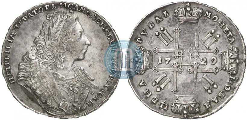Фото 1 рубль 1729 года  "Тип 1729"