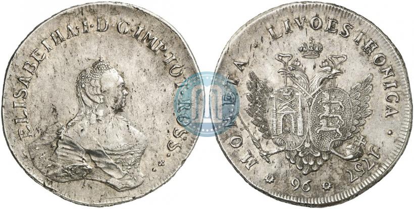 Picture 96 kopecks 1757 year  "For Livonia"