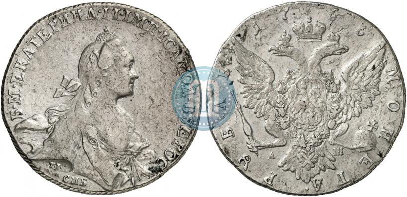 Picture 1 rouble 1766 year СПБ-АШ 