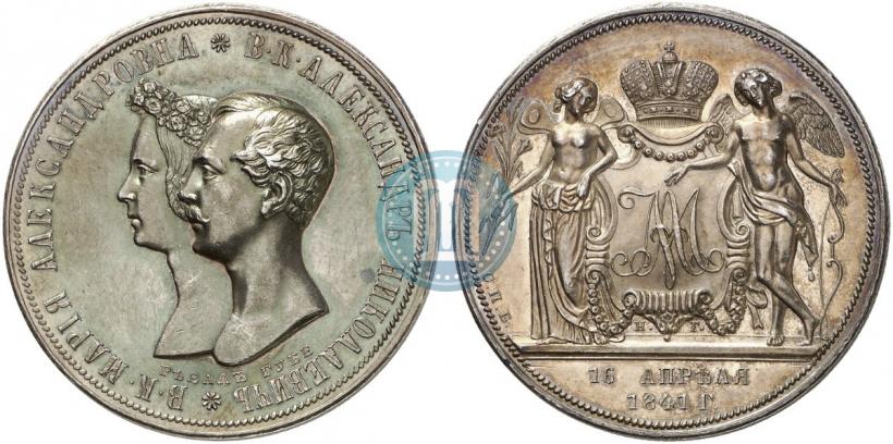 Picture 1 rouble 1841 year СПБ-НГ "In the memory of the wedding of the crown prince"