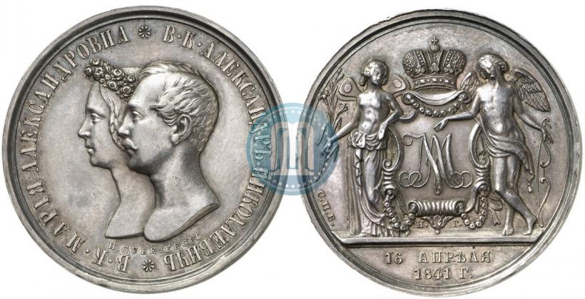 Picture 1 rouble 1841 year СПБ-НГ "In the memory of the wedding of the crown prince"