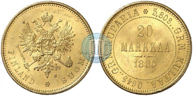 Picture 20 markkaa 1880 year S 