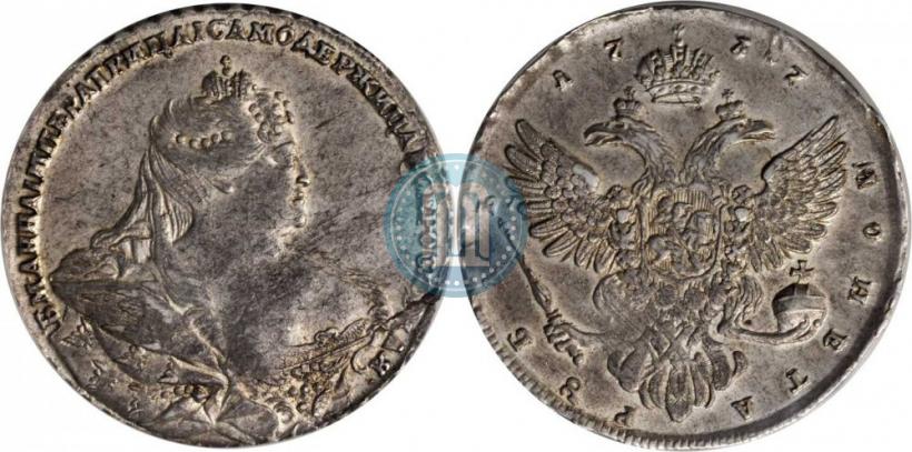Picture 1 rouble 1737 year  "Moscow type"