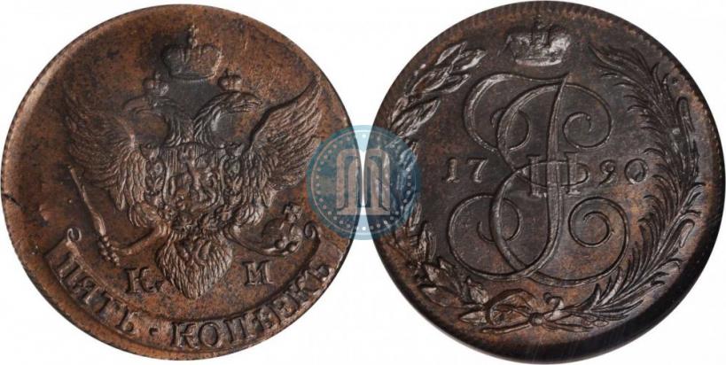 Picture 5 kopecks 1790 year КМ 