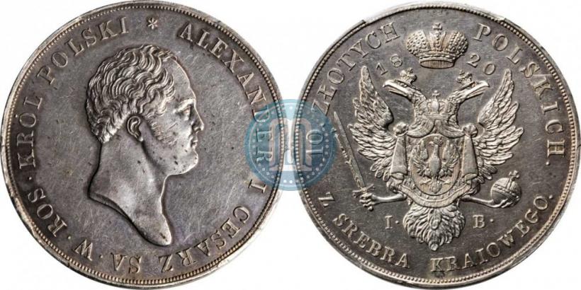 Picture 10 złotych 1820 year IB 