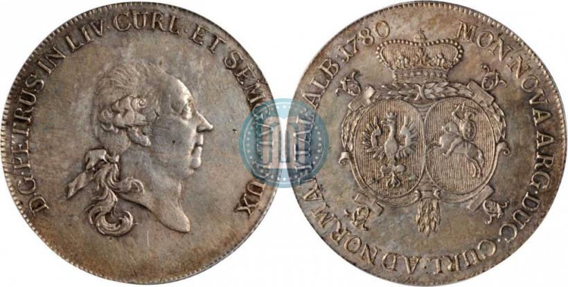 Picture Thaler 1780 year  "Peter von Biron. Courland"