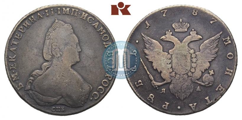 Фото 1 рубль 1787 года СПБ-ЯА 