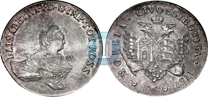 Picture 96 kopecks 1757 year  "For Livonia"
