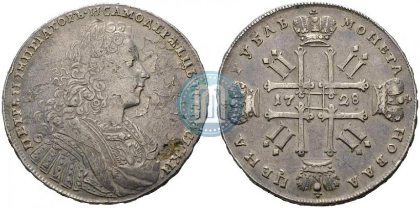 Фото 1 рубль 1728 года  "Тип 1728"