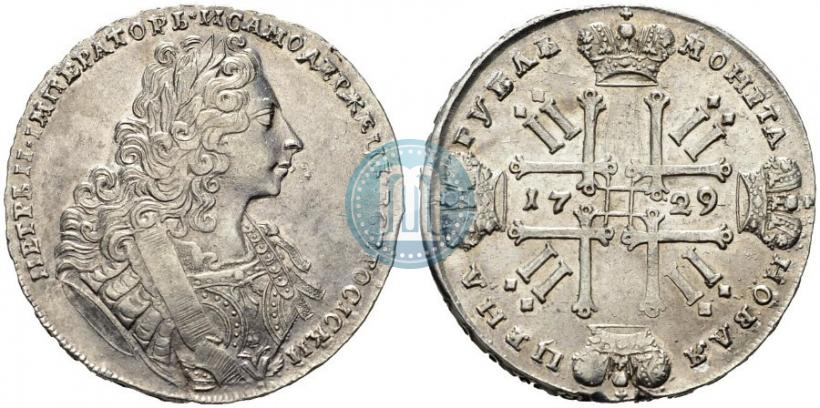 Фото 1 рубль 1729 года  "Тип 1729"