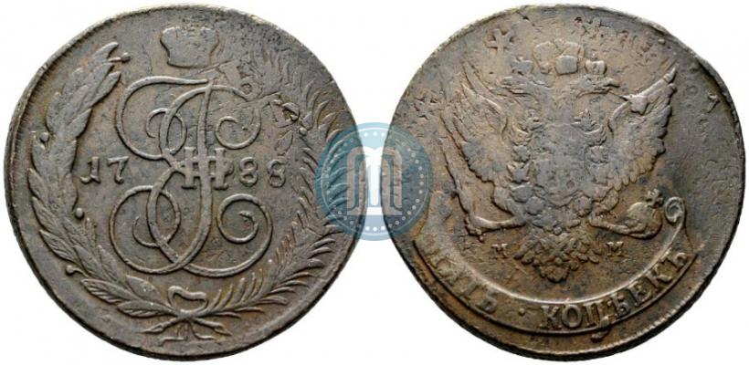 Picture 5 kopecks 1788 year ММ 