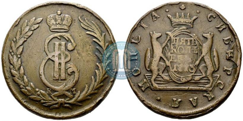 Picture 5 kopecks 1773 year КМ 