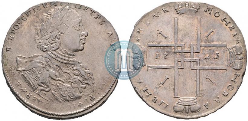 Picture 1 rouble 1723 year OK "Portrait with ermine mantle"