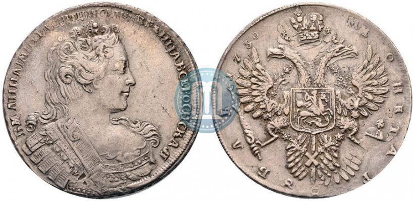 Фото 1 рубль 1730 года  