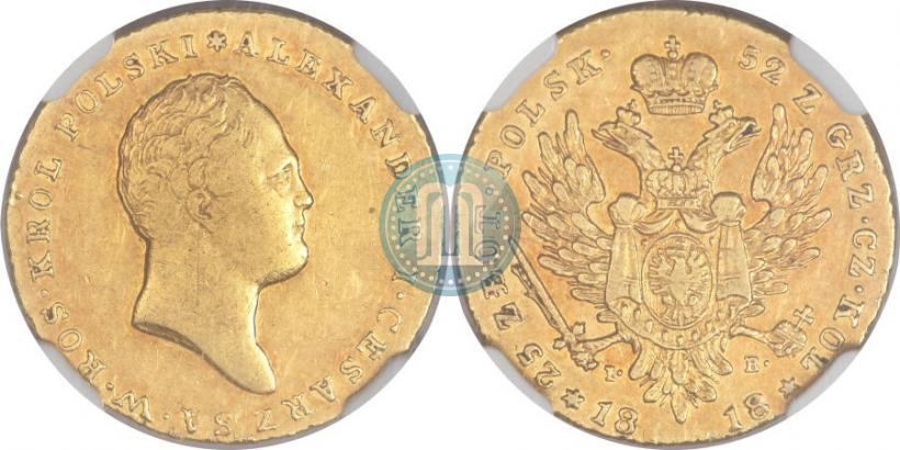 Picture 25 złotych 1818 year IB 
