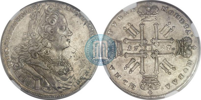 Picture 1 rouble 1727 year  "Moscow type"