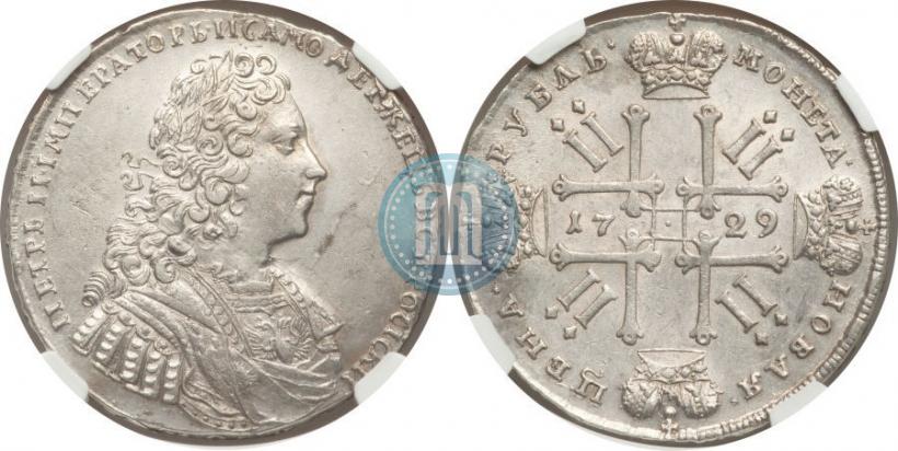 Фото 1 рубль 1729 года  "Тип 1728"