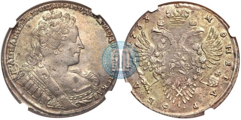 Фото 1 рубль 1733 года  