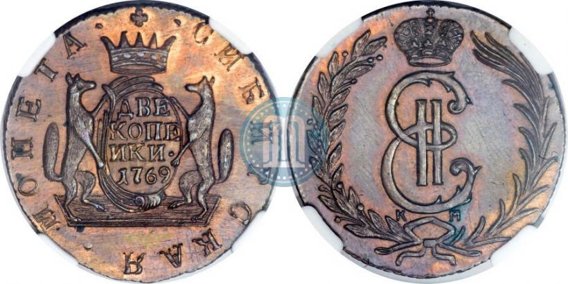 Picture 2 kopecks 1769 year КМ 
