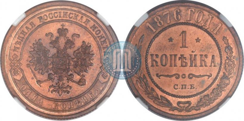 Фото 1 копейка 1876 года СПБ 