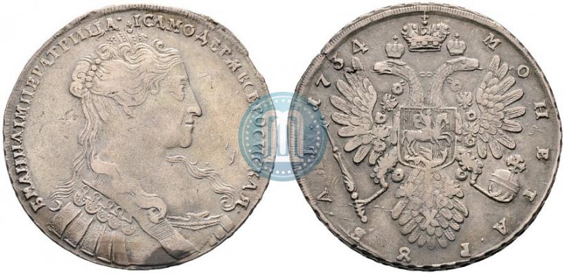 Фото 1 рубль 1734 года  "Тип 1734 года"