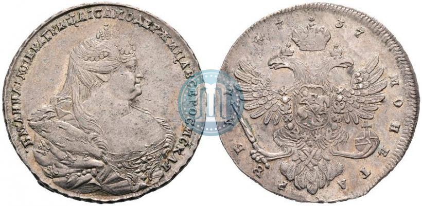 Picture 1 rouble 1737 year  "Moscow type"