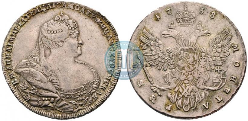 Picture 1 rouble 1738 year  "Moscow type"