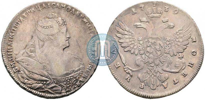 Picture 1 rouble 1739 year  "Moscow type"