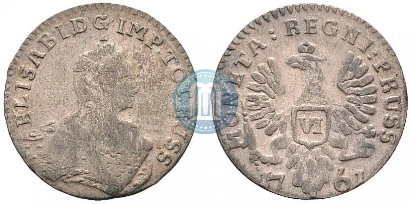 Picture 6 groszy 1761 year  