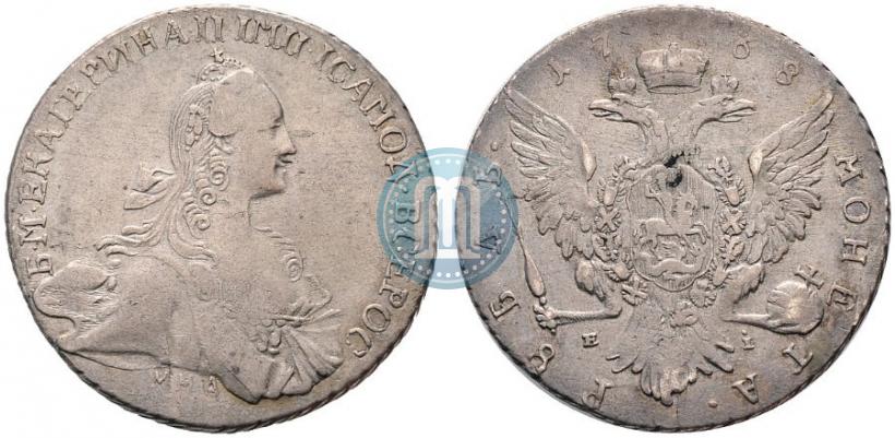 Фото 1 рубль 1768 года ММД-EI 