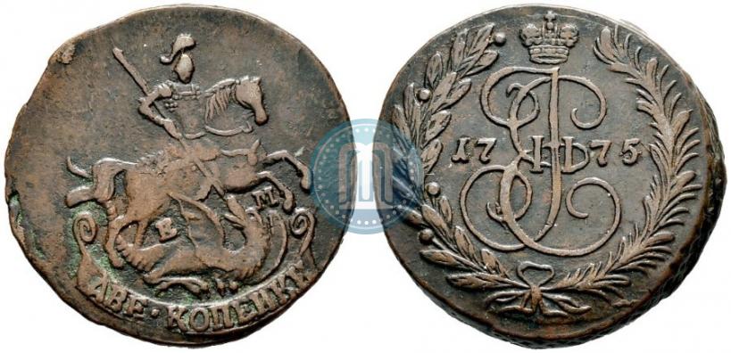Picture 2 kopecks 1775 year ЕМ 