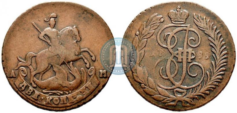 Picture 2 kopecks 1789 year АМ 