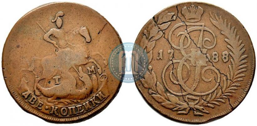 Picture 2 kopecks 1788 year ТМ 