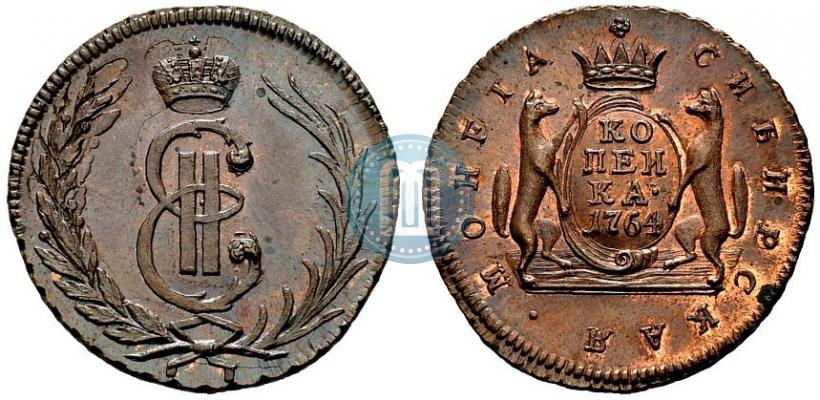 Фото 1 копейка 1764 года  
