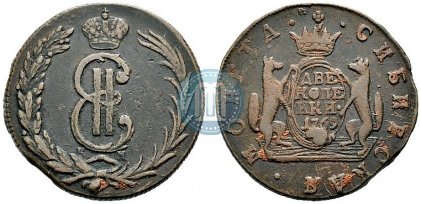 Фото 2 копейки 1769 года КМ 