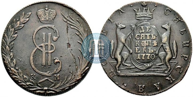 Picture 10 kopecks 1770 year КМ 