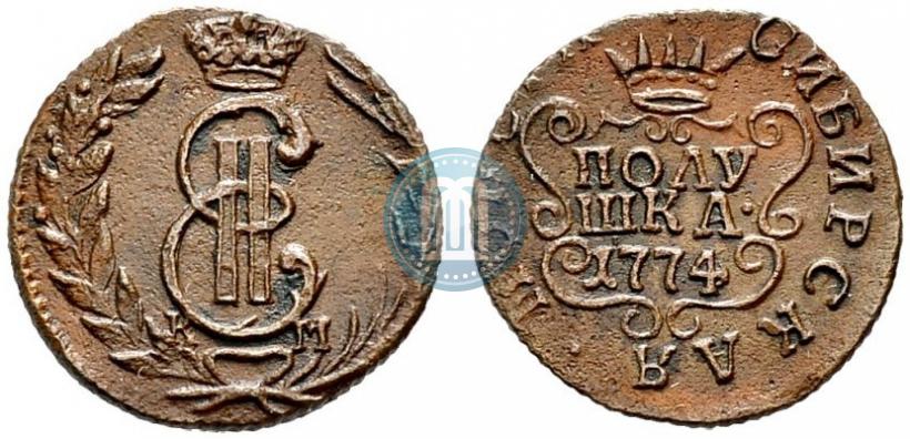 Фото Полушка 1774 года КМ 